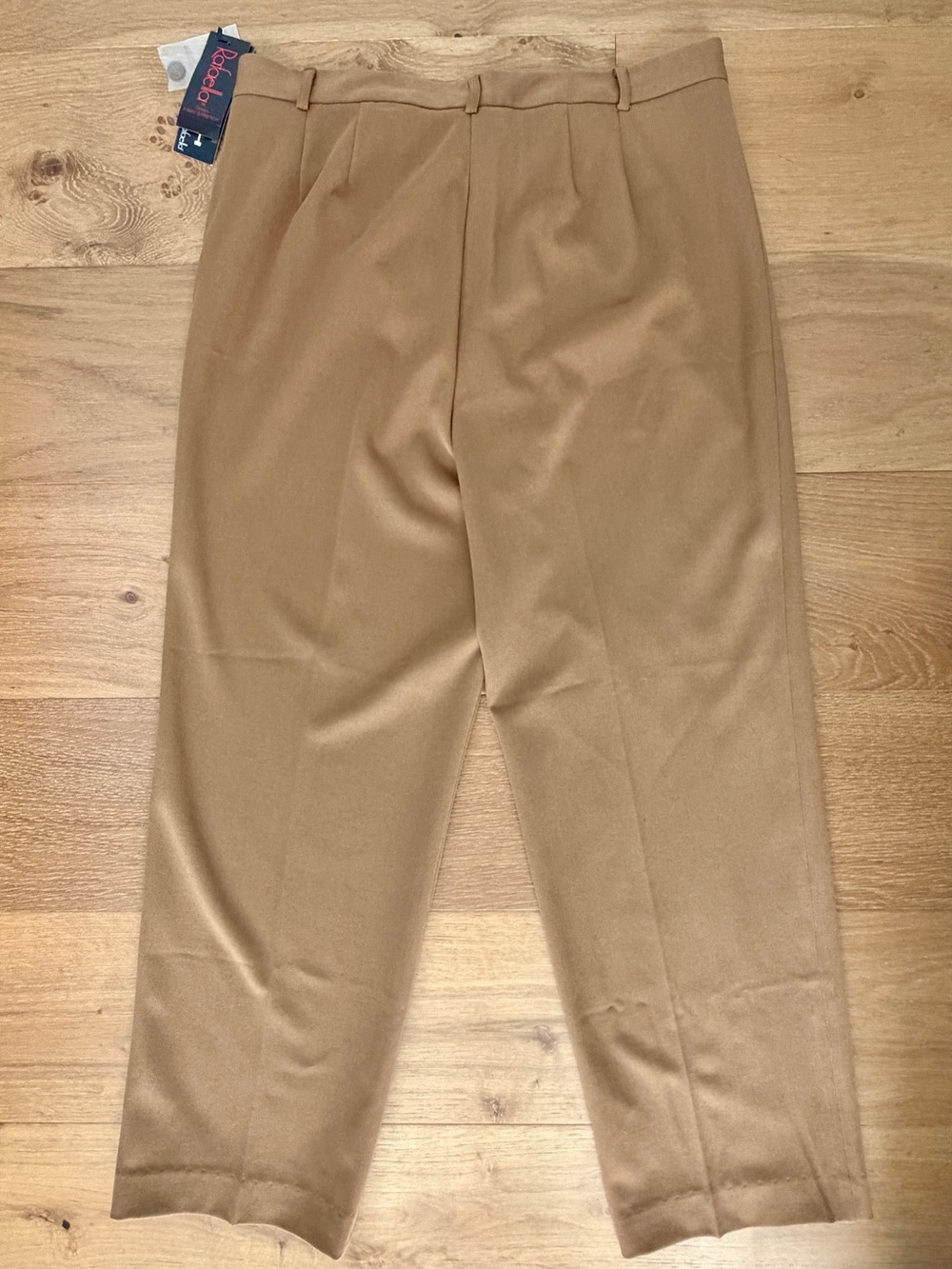 NWT Rafaella Double Stretch Dress Pants Gabardine Camel Tan 14P Trousers Office